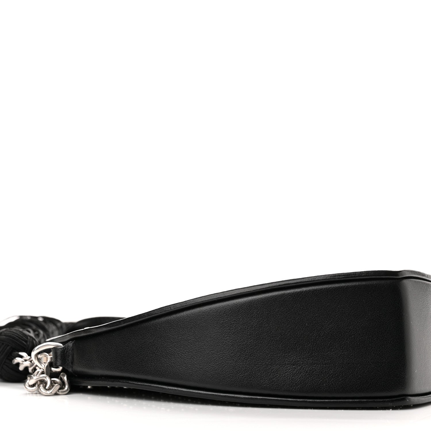 Saint Laurent Calfskin Studded Monogram Heart Shoulder Bag Black 8 of 9