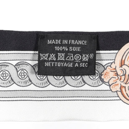 Hermes Silk Bride De Cour Twilly Black White Or Rose 4 of 4
