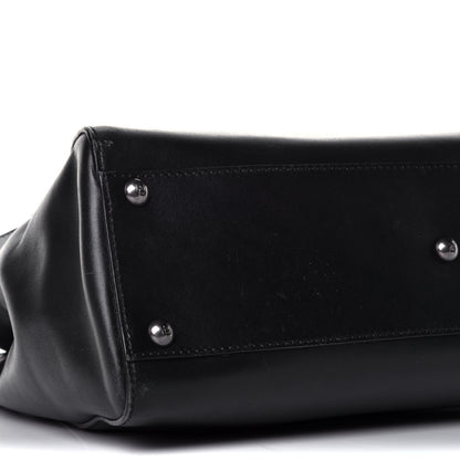 Fendi Vitello Suede Medium Peekaboo Iconic Satchel Black 8 of 9