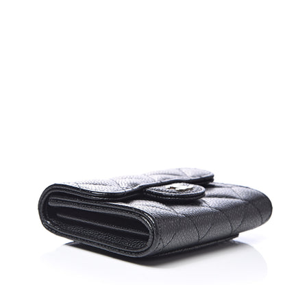 Chanel Caviar Quilted Flap Card Holder Wallet Black 4 of 9