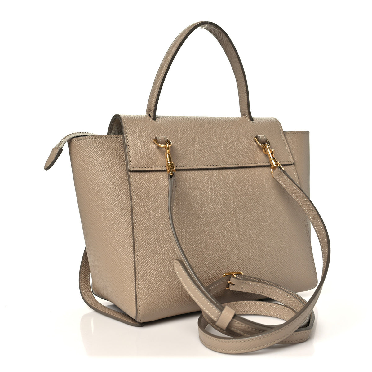 Grained Calfskin Nano Belt Bag Light Taupe