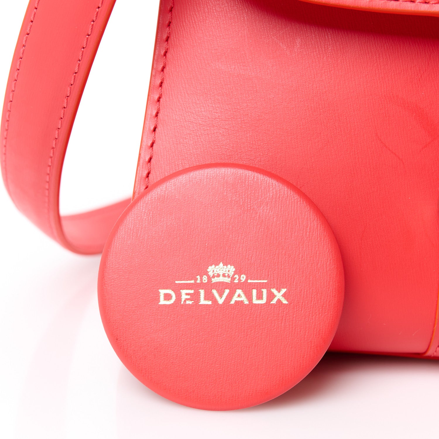 Delvaux Box Calfskin Mini Brillant Satchel Coral 9 of 12
