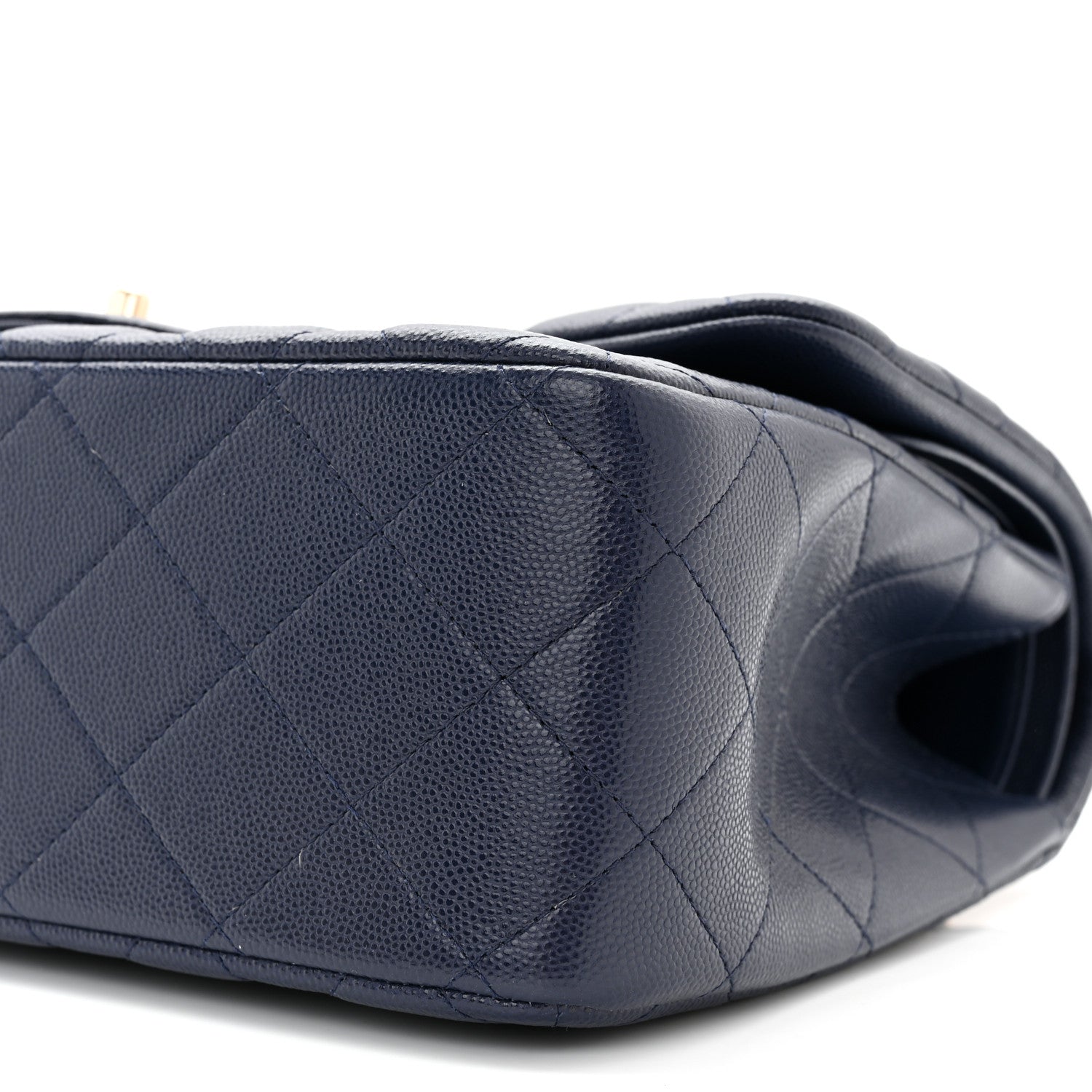 Chanel Caviar Quilted Jumbo Double Flap Navy Blue 9 of 10
