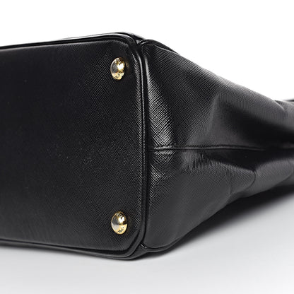 Prada Saffiano Small Galleria Double Zip Tote Black 11 of 12