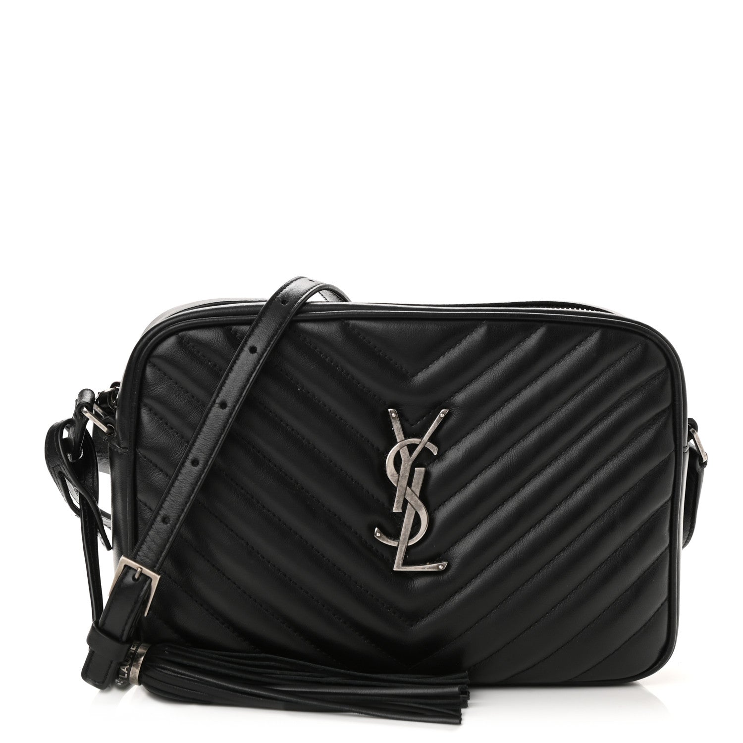 Saint Laurent Calfskin Matelasse Monogram Lou Camera Bag Black 1 of 11