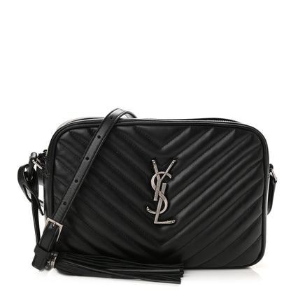 Saint Laurent Calfskin Matelasse Monogram Lou Camera Bag Black 1 of 11