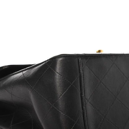 Chanel Lambskin Quilted XL Jumbo Single Flap Black 8 of 10