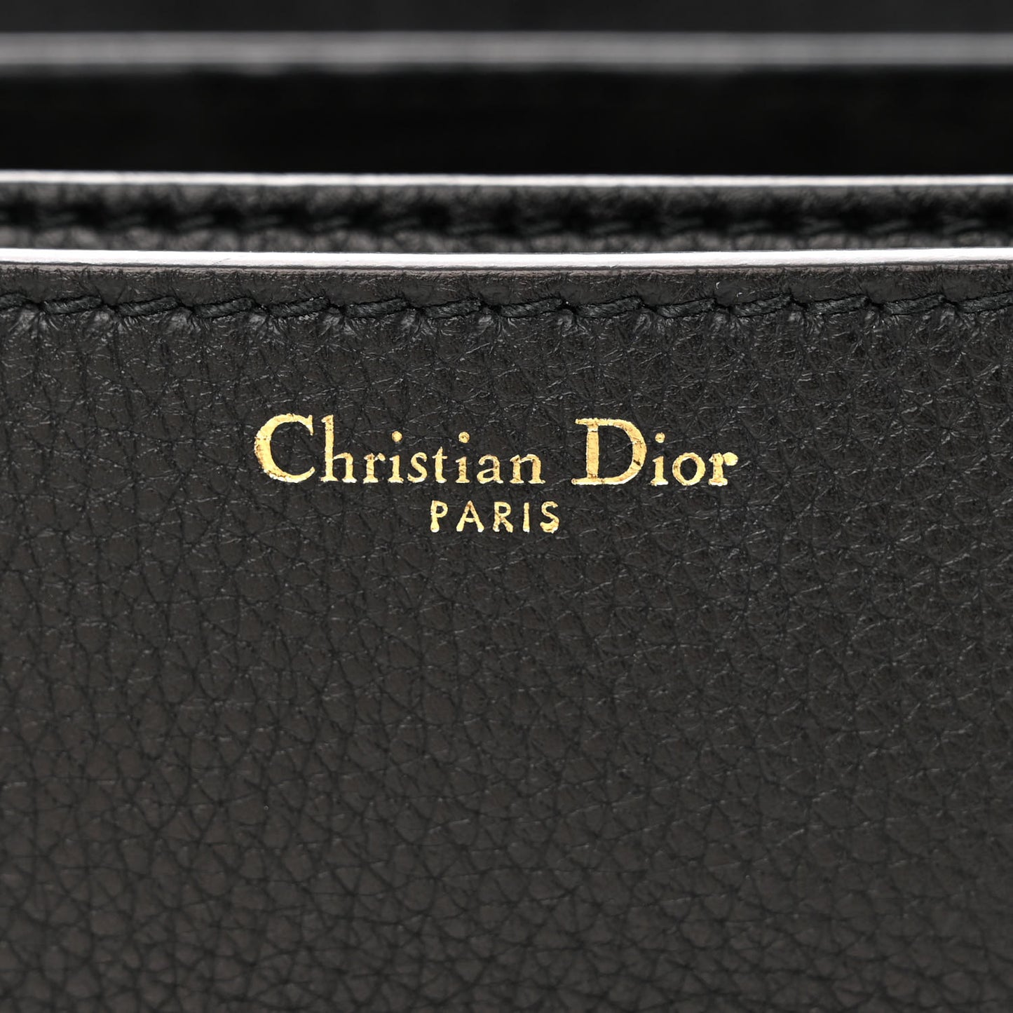 Grained Calfskin Dio(r)evolution Flap Bag Black