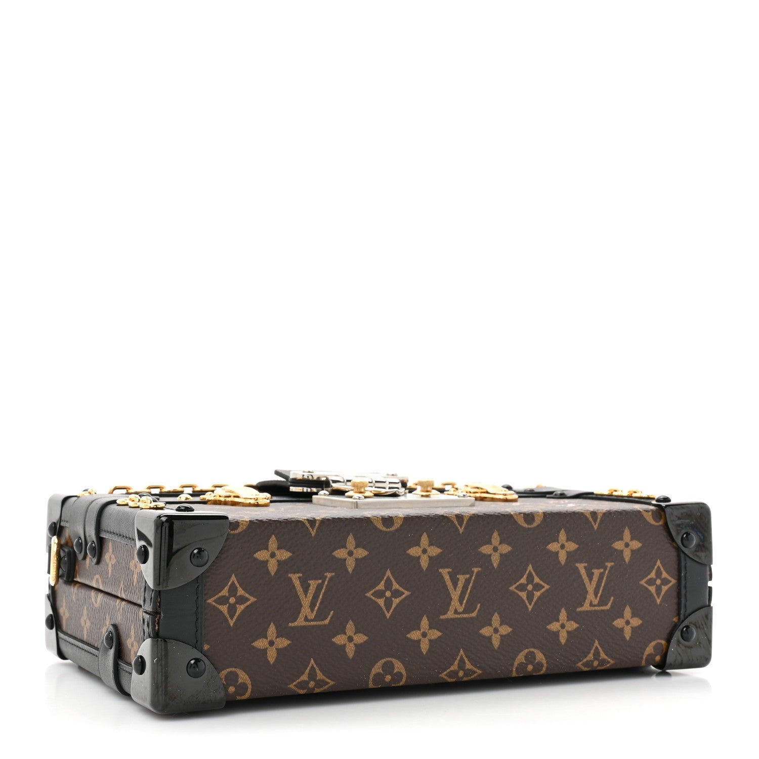 Louis Vuitton Monogram Chain Petite Malle Black 4 of 12