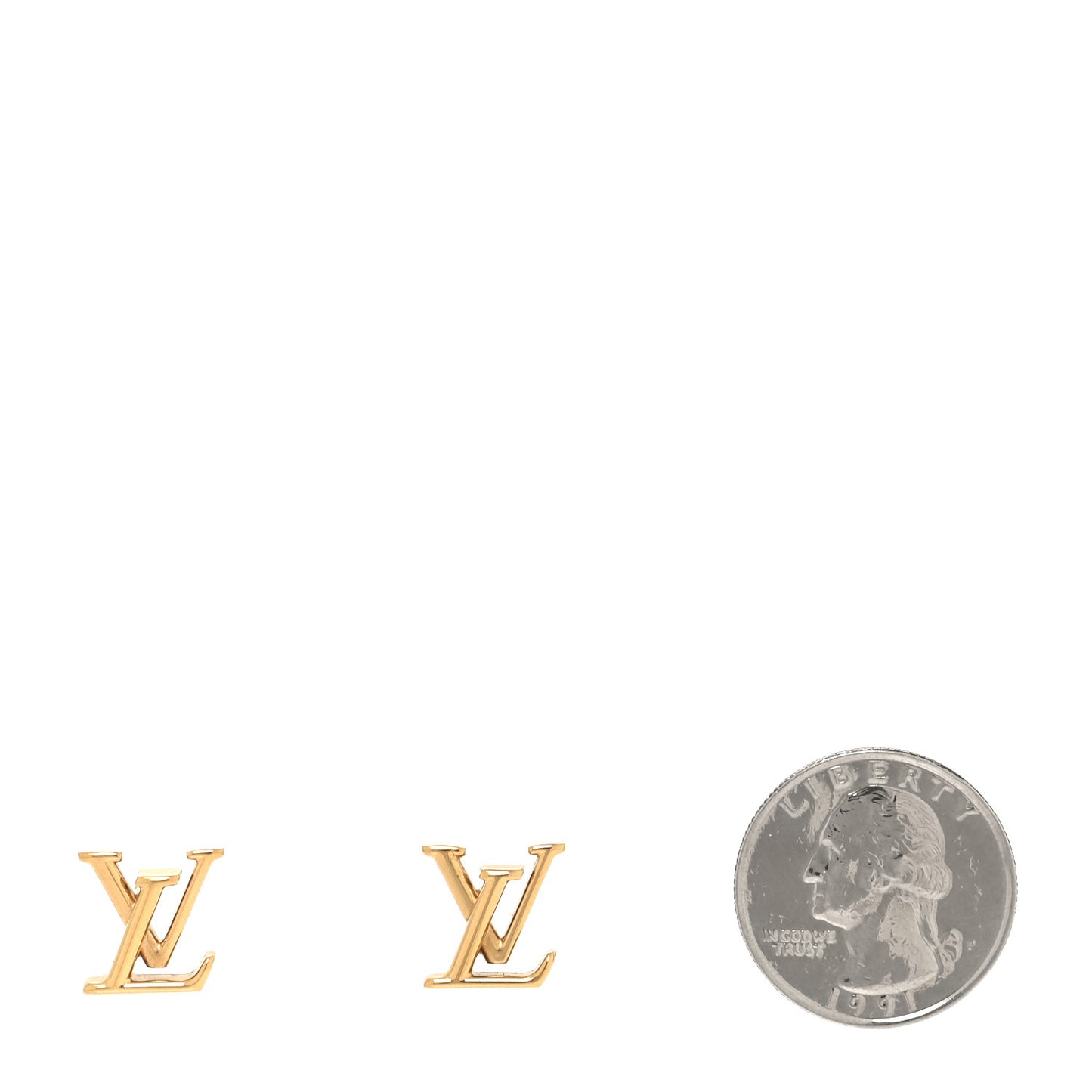 Metal LV Iconic Earrings Gold