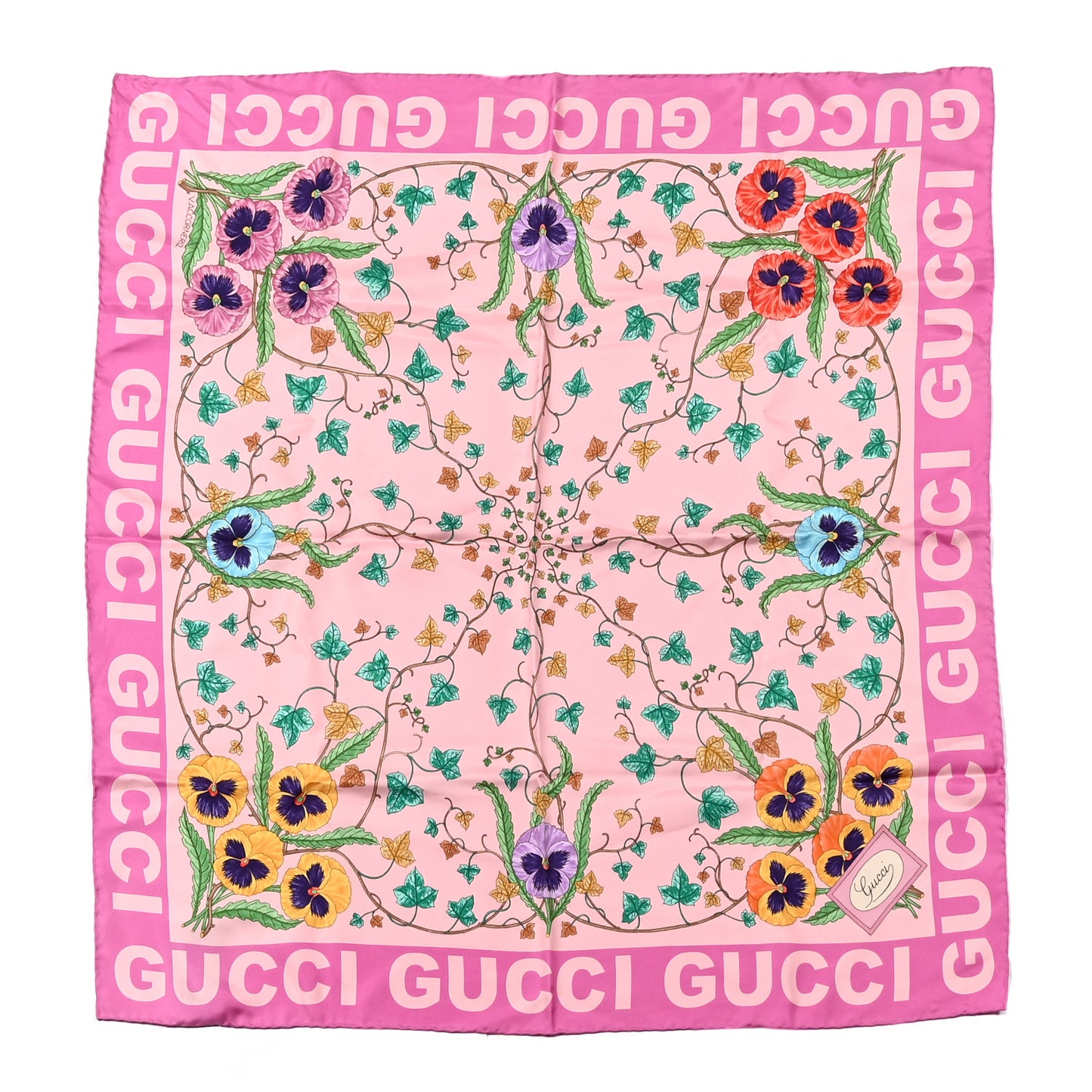 Silk Twill Viole Square Scarf Roseate Pink