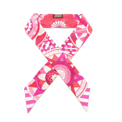 Hermes Silk Rose de Compas Twilly 1 of 6