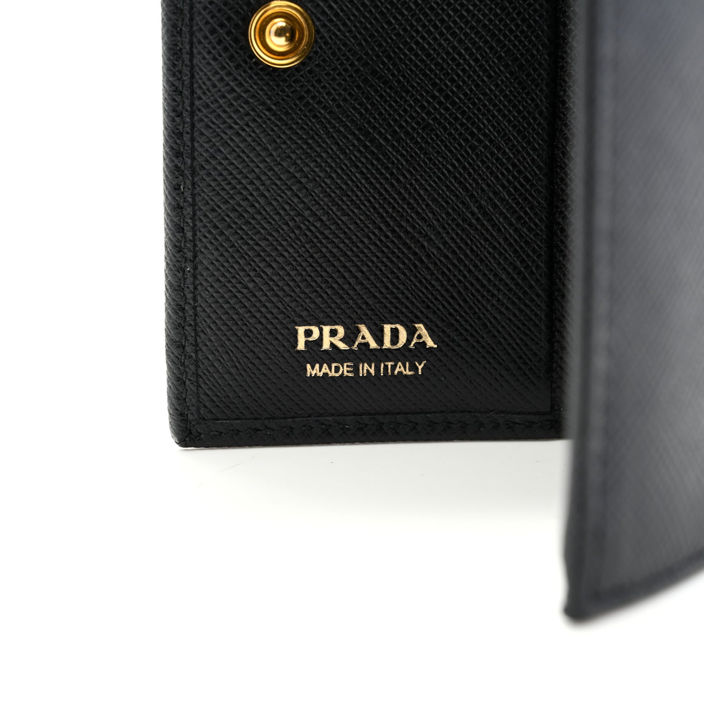 Saffiano Triangle Bi-Fold Wallet Black
