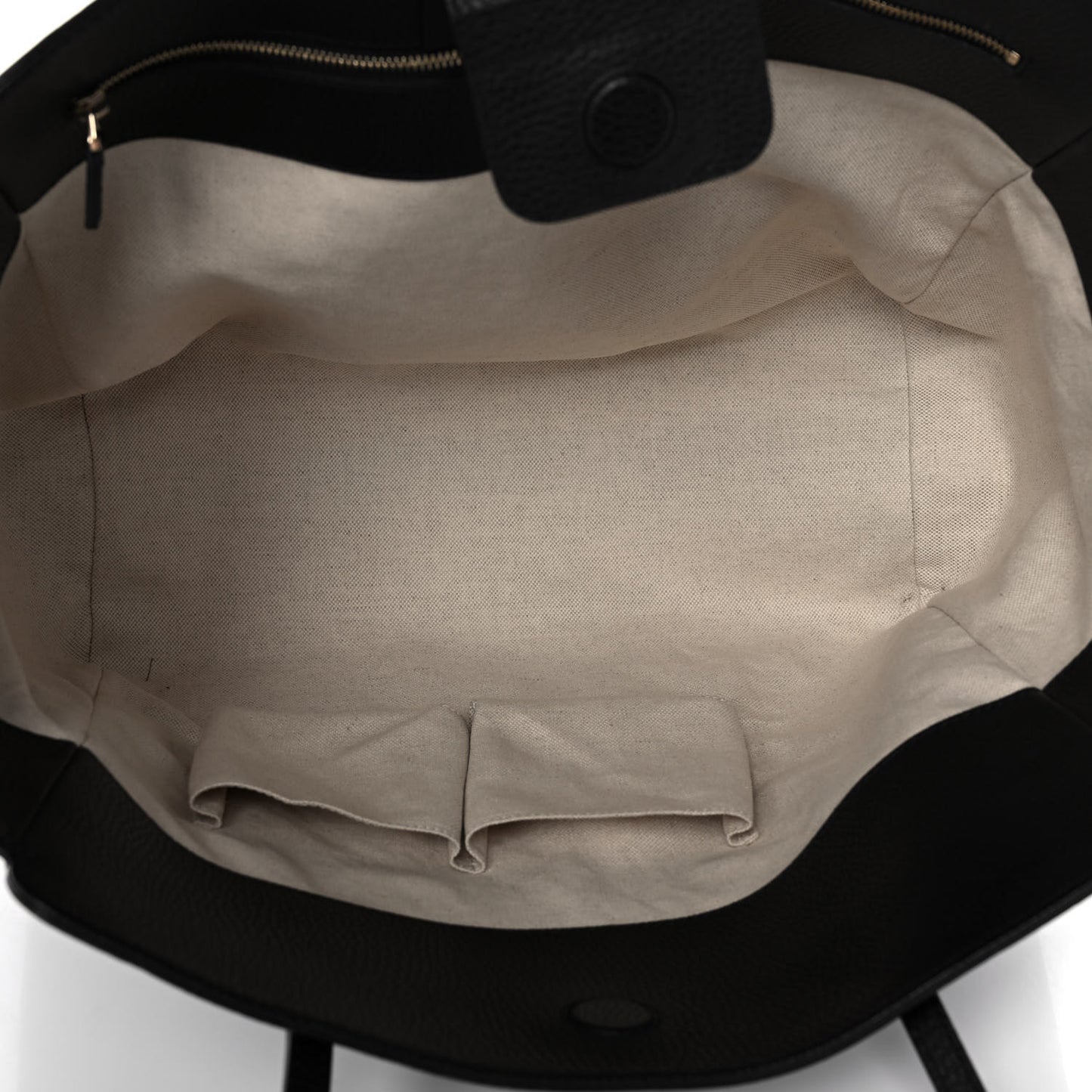 Pebbled Calfskin Medium Swing Tote Black
