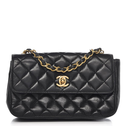 Chanel Lambskin Quilted Mini Rectangular Flap Black 1 of 14