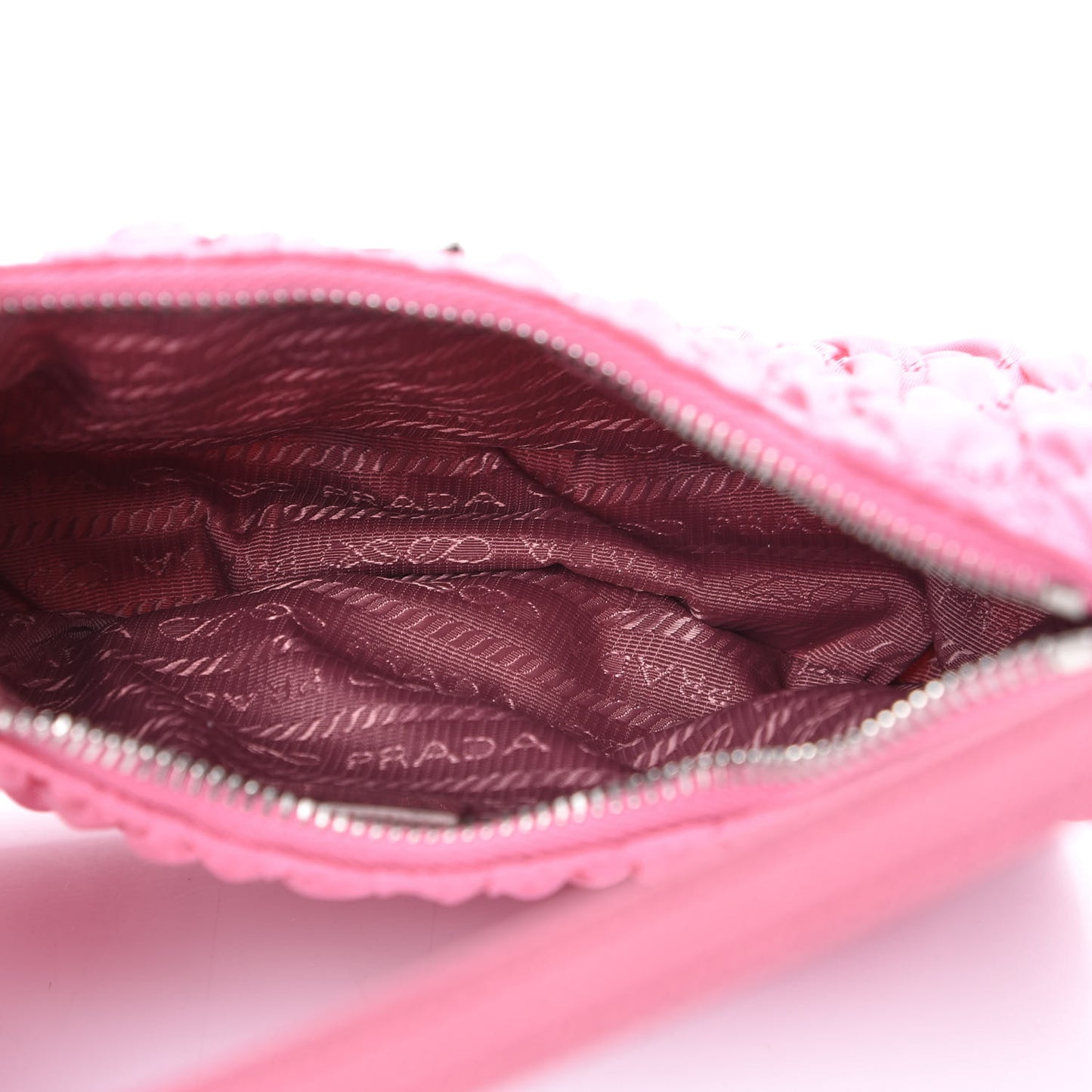 Tessuto Nylon Gaufre Shoulder Bag Begonia