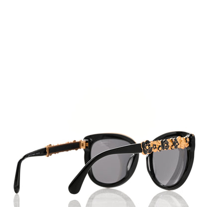 Chanel CC Butterfly Fall Sunglasses 5356-A Black Gold 4 of 6