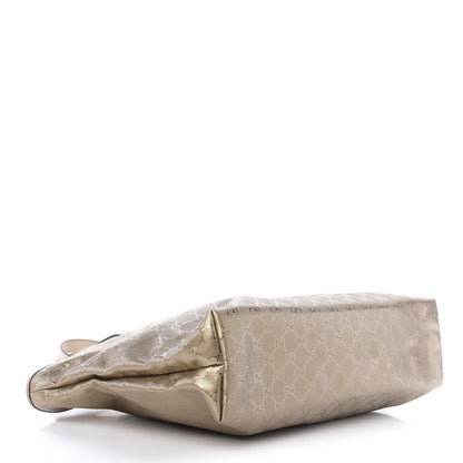 Gucci Imprime Monogram Medium Zippered Shopping Tote Champagne 4 of 11