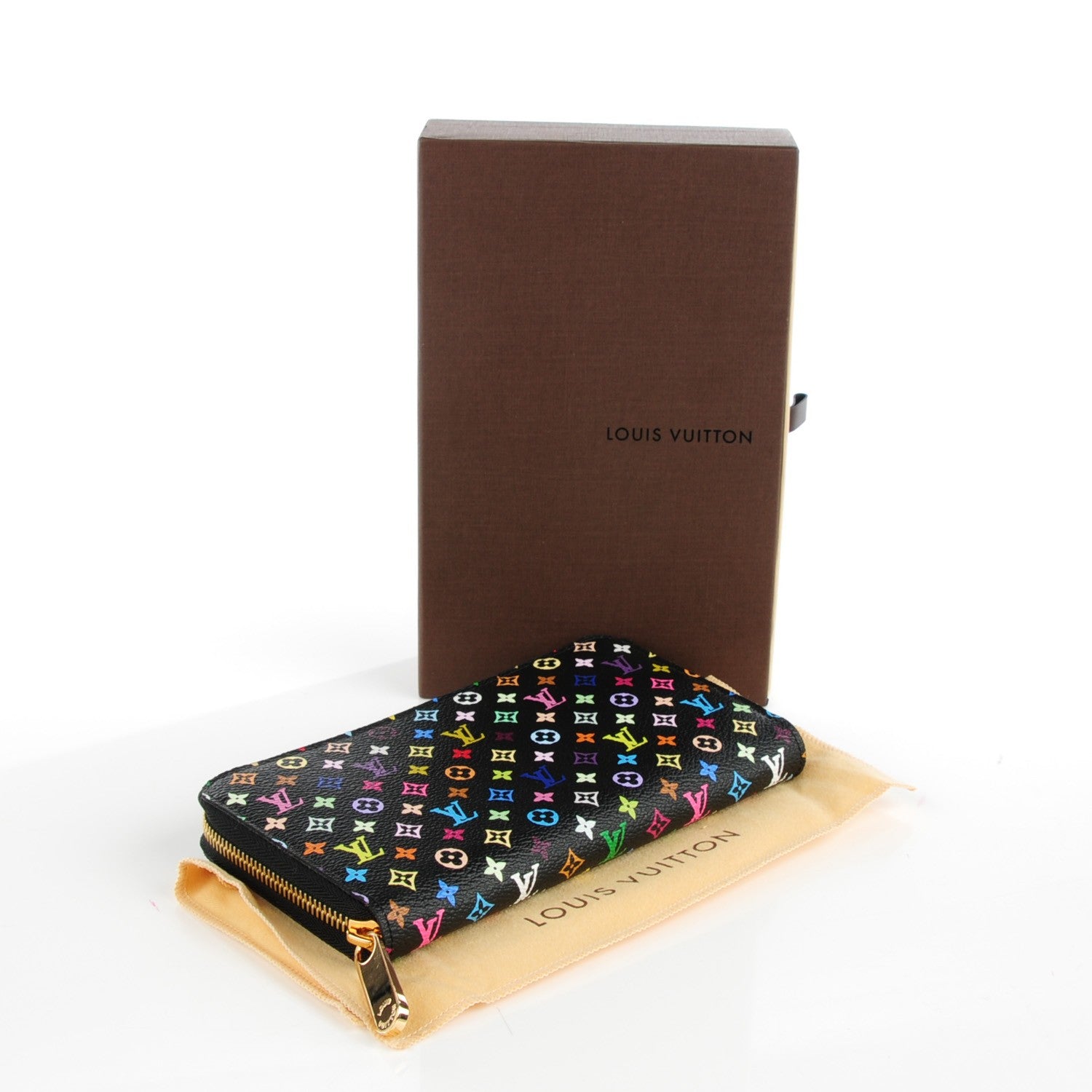Louis Vuitton Monogram Multicolor Zippy Wallet Black Grenade 4 of 7