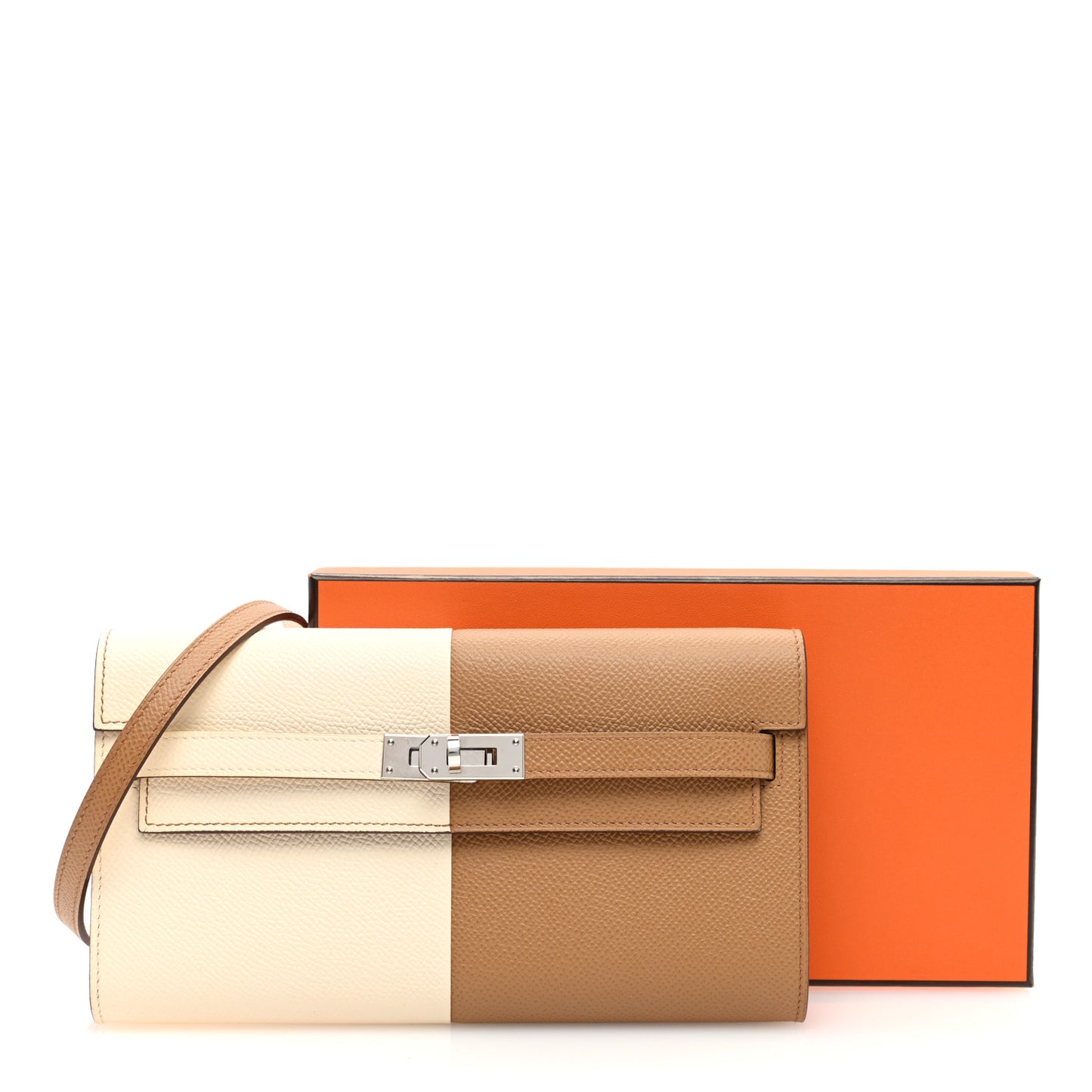 Epsom Casaque Kelly Wallet To Go Nata Biscuit Brique