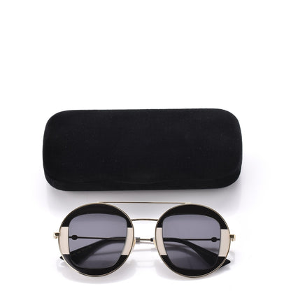 Gucci Round Frame Sylvie Web Sunglasses GG0105S Black 9 of 9