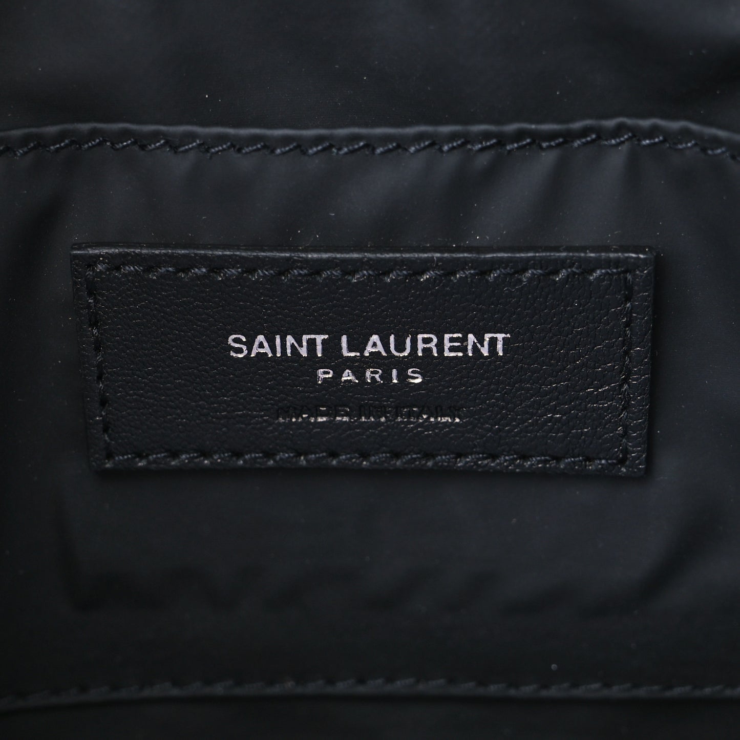 Lambskin Y Quilted Monogram Loulou Cosmetic Case Black
