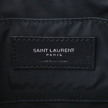 Saint Laurent Lambskin Y Quilted Monogram Loulou Cosmetic Case Black 6 of 6
