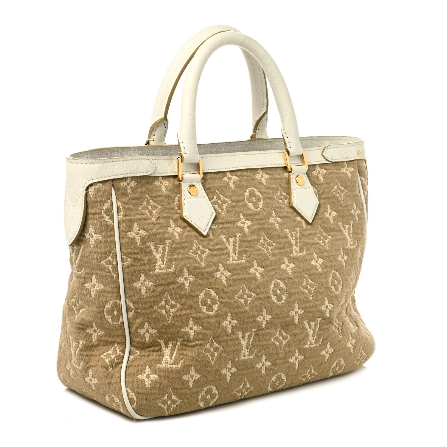 Louis Vuitton Monogram Sabbia Cabas MM White 3 of 10
