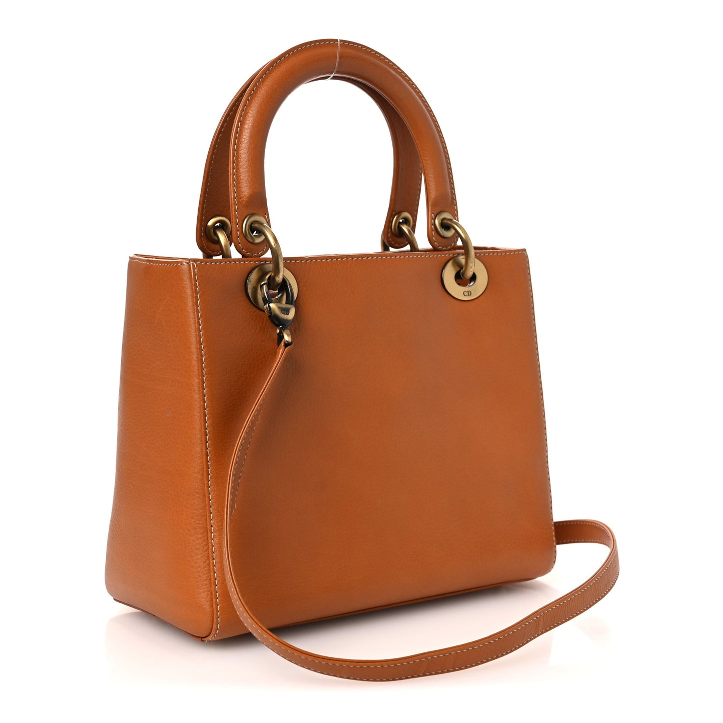 Grained Calfskin Medium Lady Dior Brown