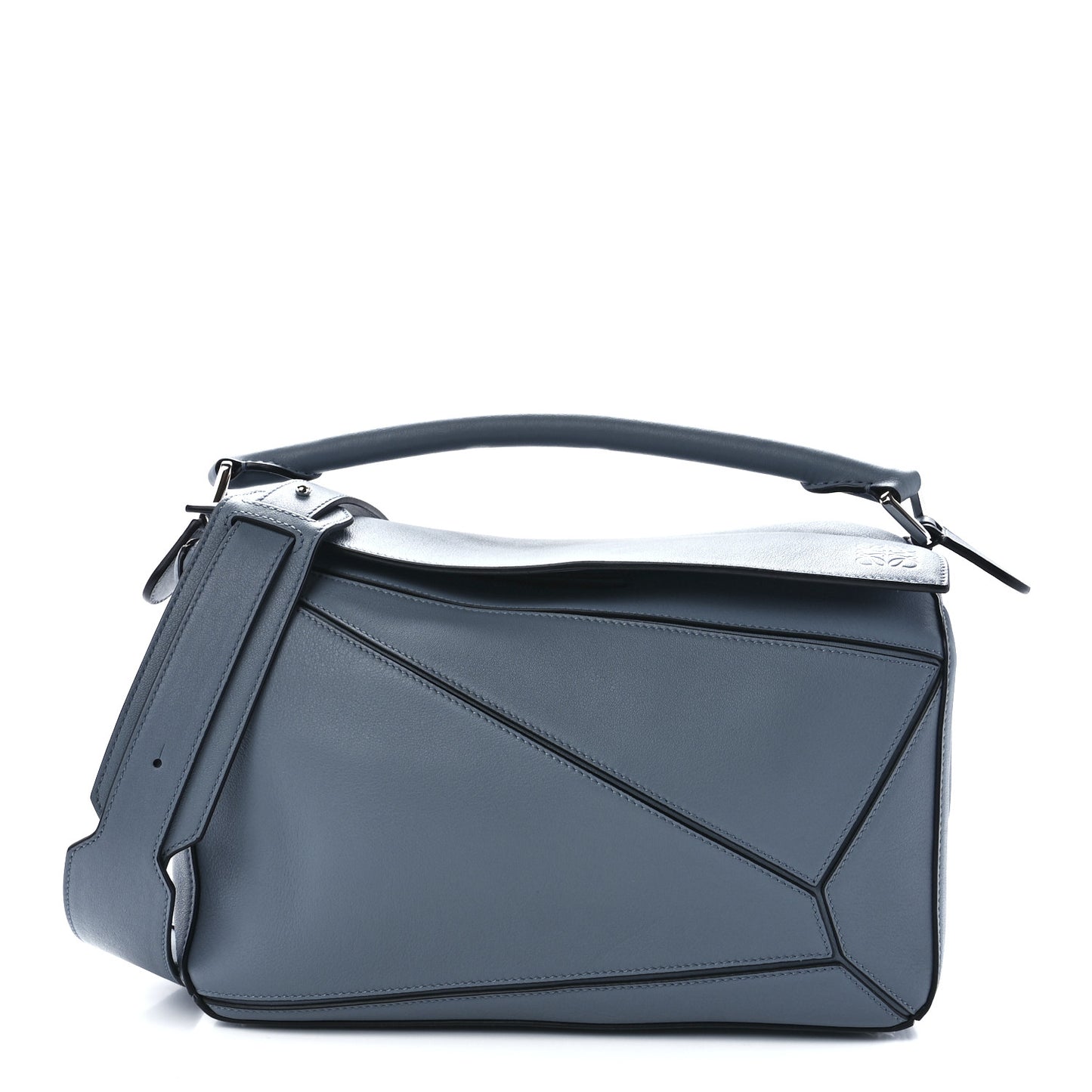 Calfskin Medium Puzzle Bag Stone Blue