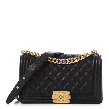 Chanel Caviar Quilted Medium Boy Flap Black 1 of 7