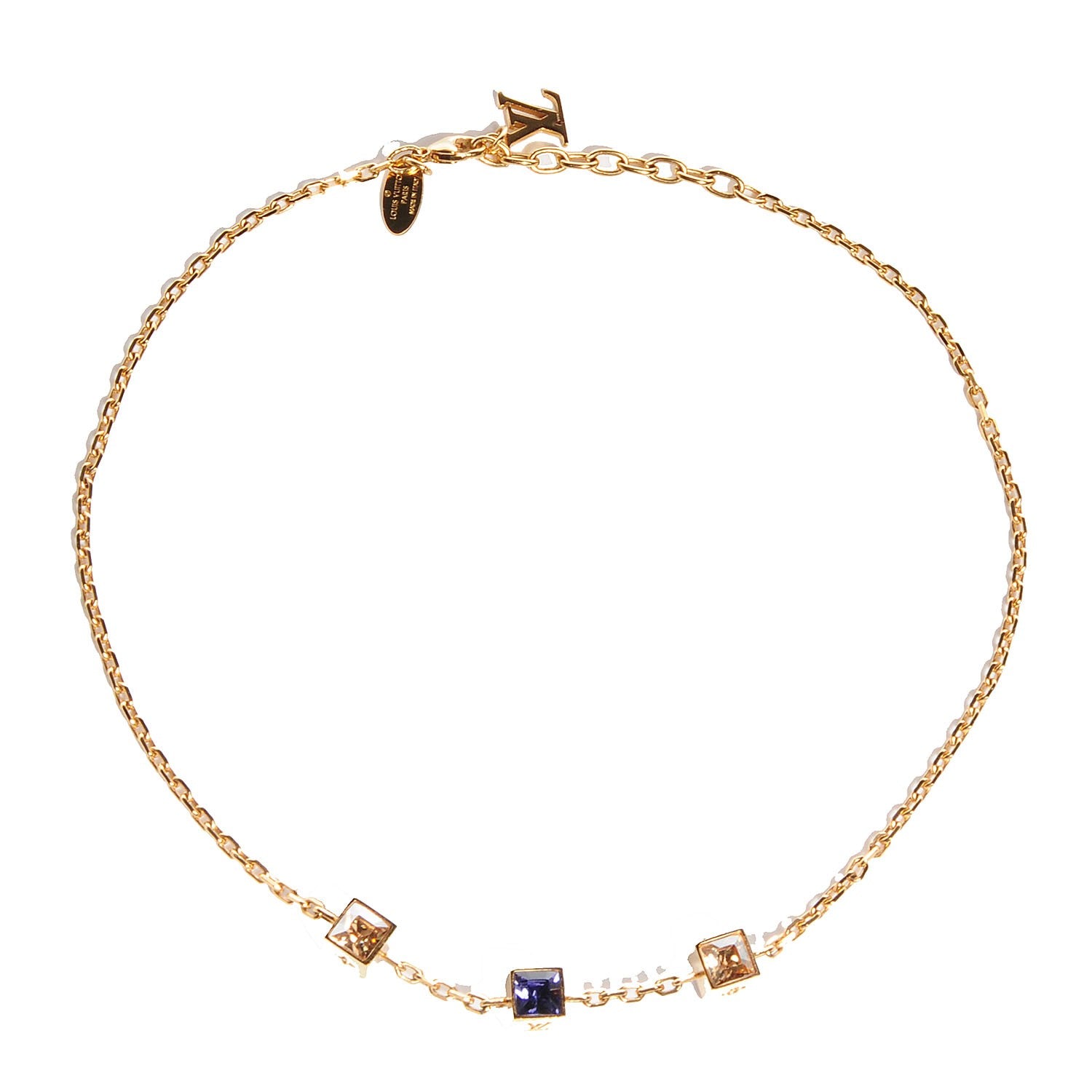 Louis Vuitton Swarovski Gamble Short Necklace Azur 1 of 5