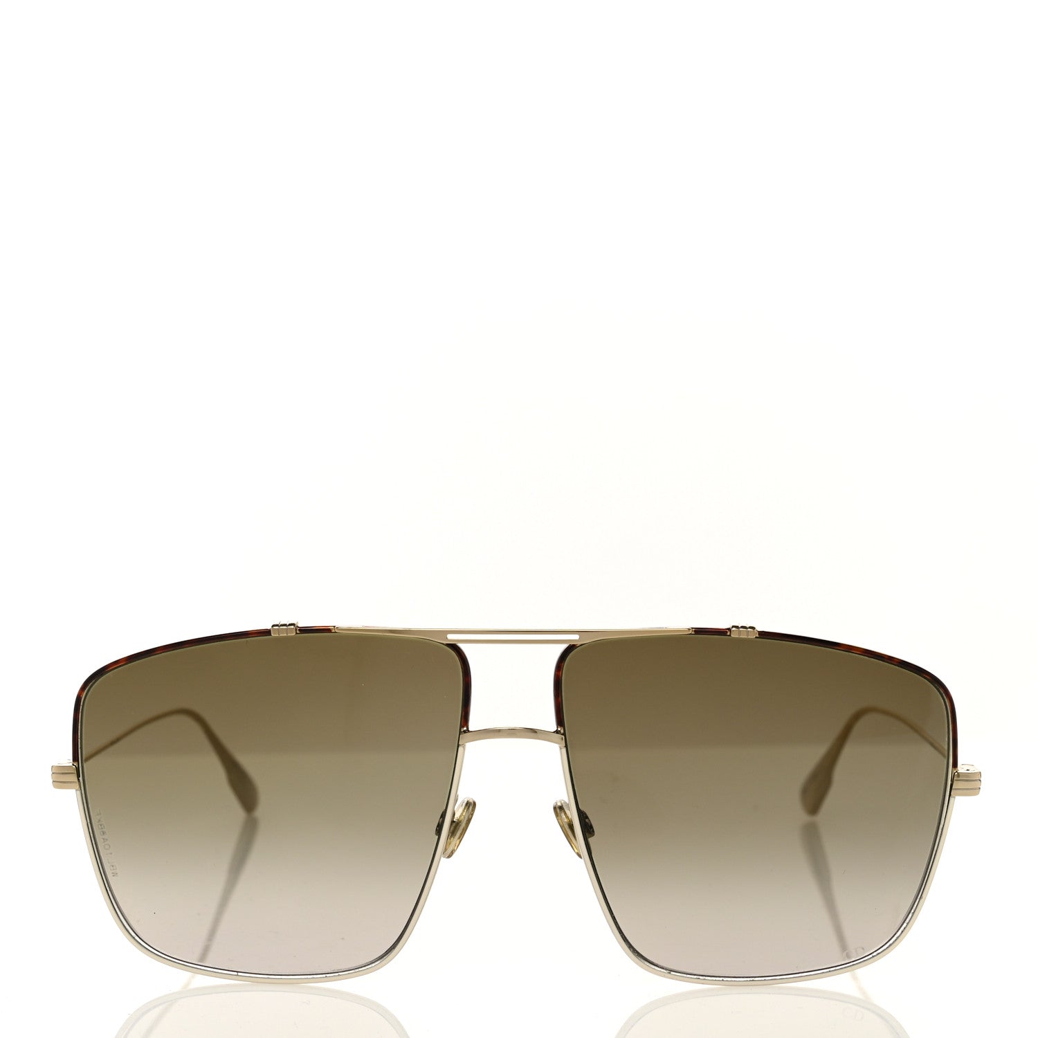 Christian Dior Metal Monsieur 2 Sunglasses Light Gold Havana 2 of 9