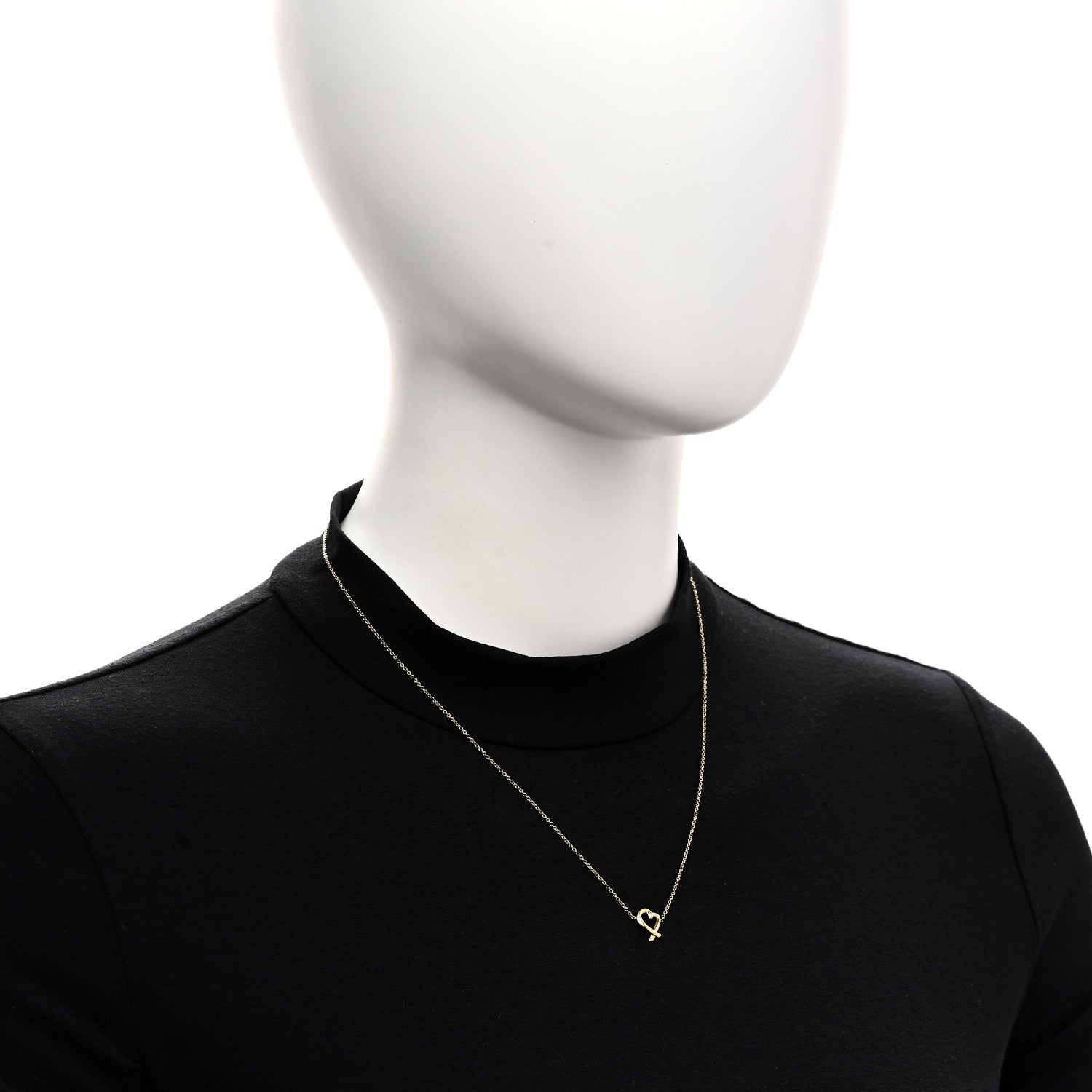 Tiffany 18K Yellow Gold Mini Paloma Picasso Loving Heart Pendant Necklace 2 of 5