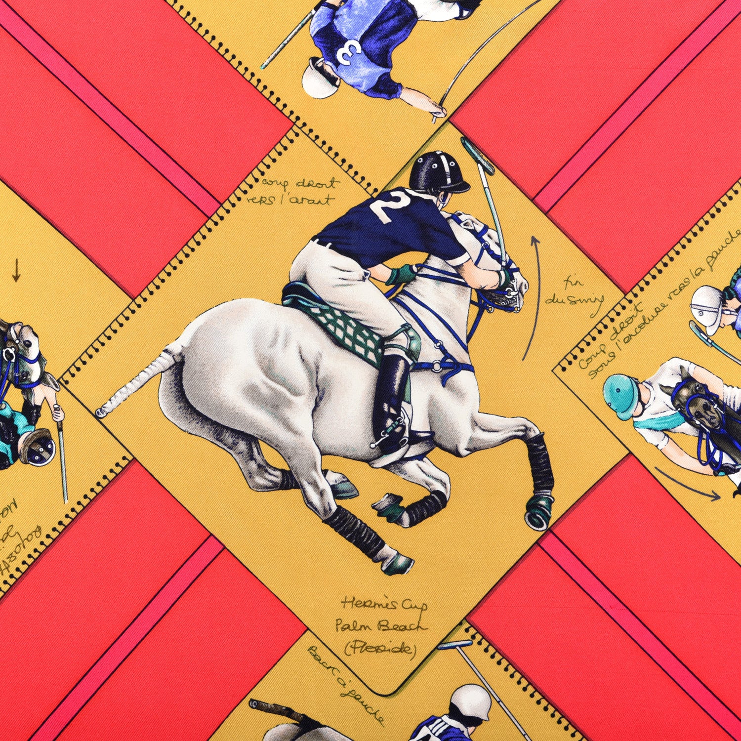 Hermes Silk Le Monde du Polo Scarf 90 3 of 4