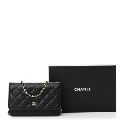 Chanel Caviar Quilted Wallet on Chain WOC Black 12 of 12