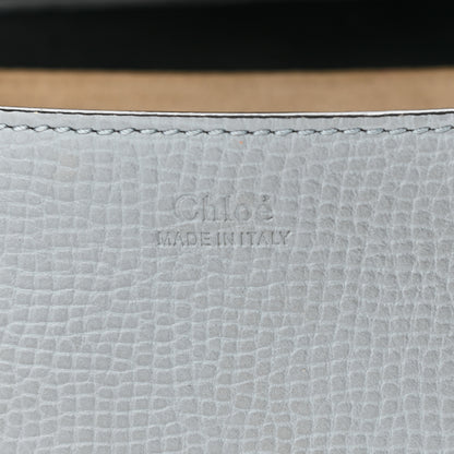 Chloe Grained Calfskin Lambskin Bi-Color Drew Shoulder Bag Cloudy Blue Green 8 of 14