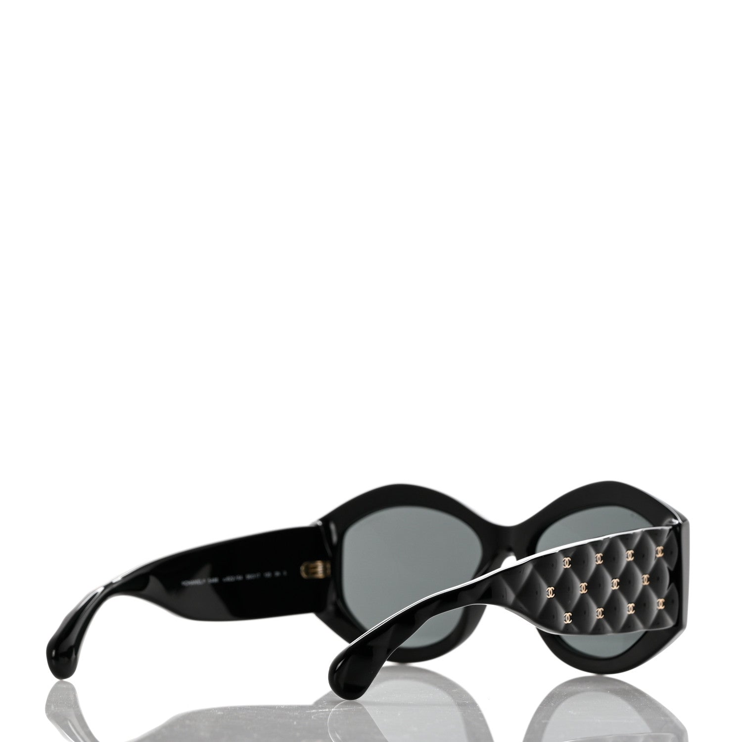 Chanel Acetate Quilted CC Sunglasses 5486 Black 4 of 8