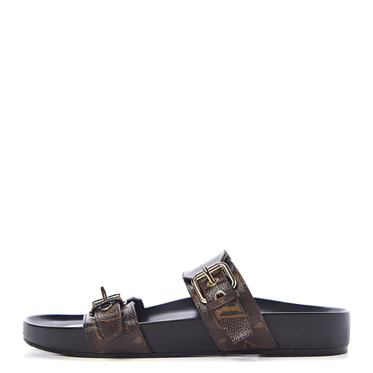 Louis Vuitton Monogram Bom Dia Mule Sandals 39 Black 1 of 8