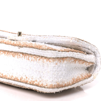 Chanel Metallic Tweed Medium Double Flap White Gold 11 of 11