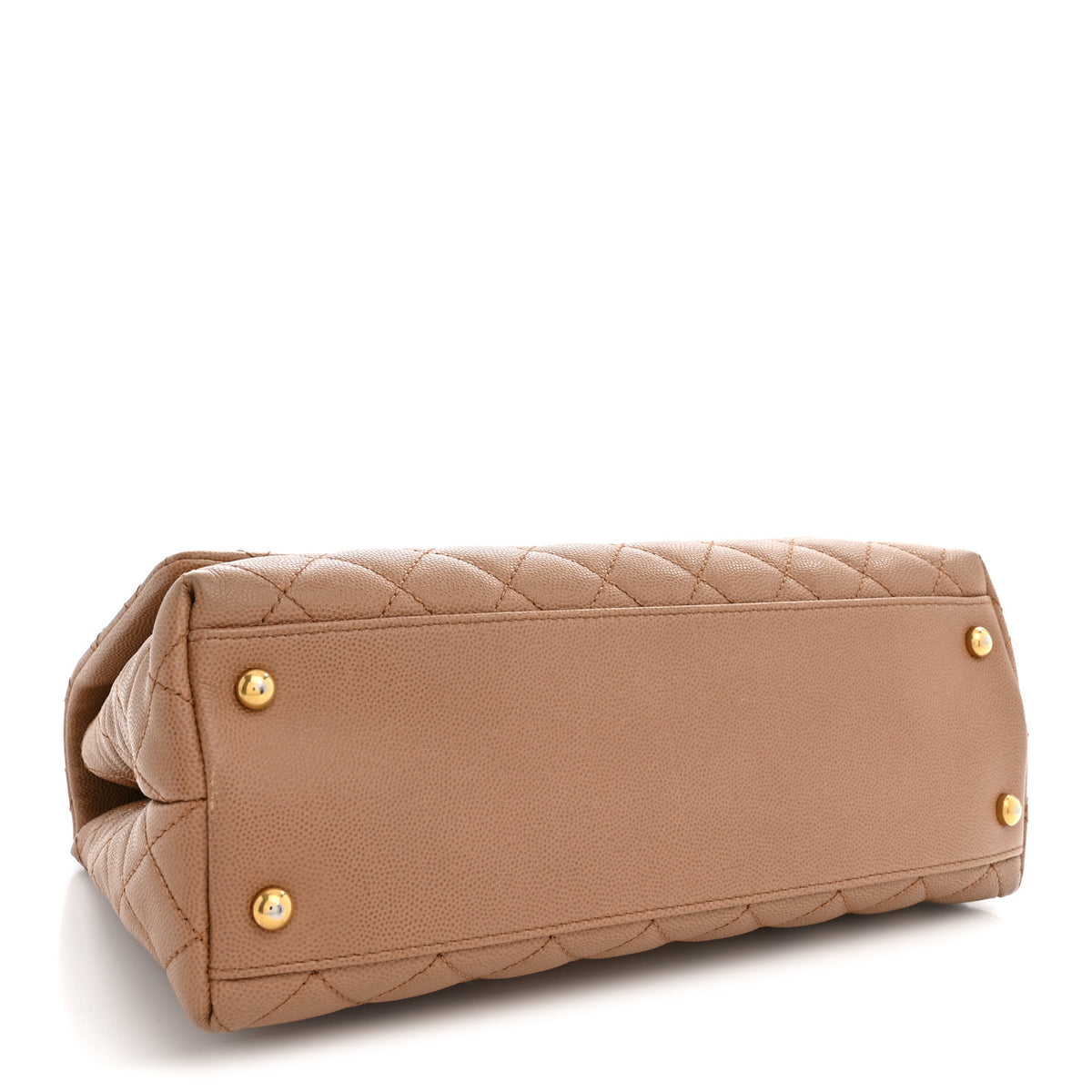 Chanel Caviar Lizard Quilted Small Coco Handle Flap Beige 4 of 10