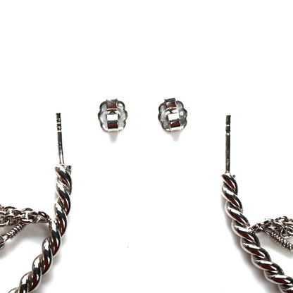 Louis Vuitton Sweet Monogram Creole Hoop Earrings Silver 3 of 3