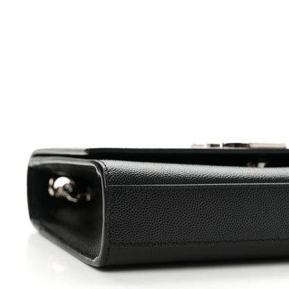 Saint Laurent Grain De Poudre Small Monogram Kate Satchel Black 8 of 10