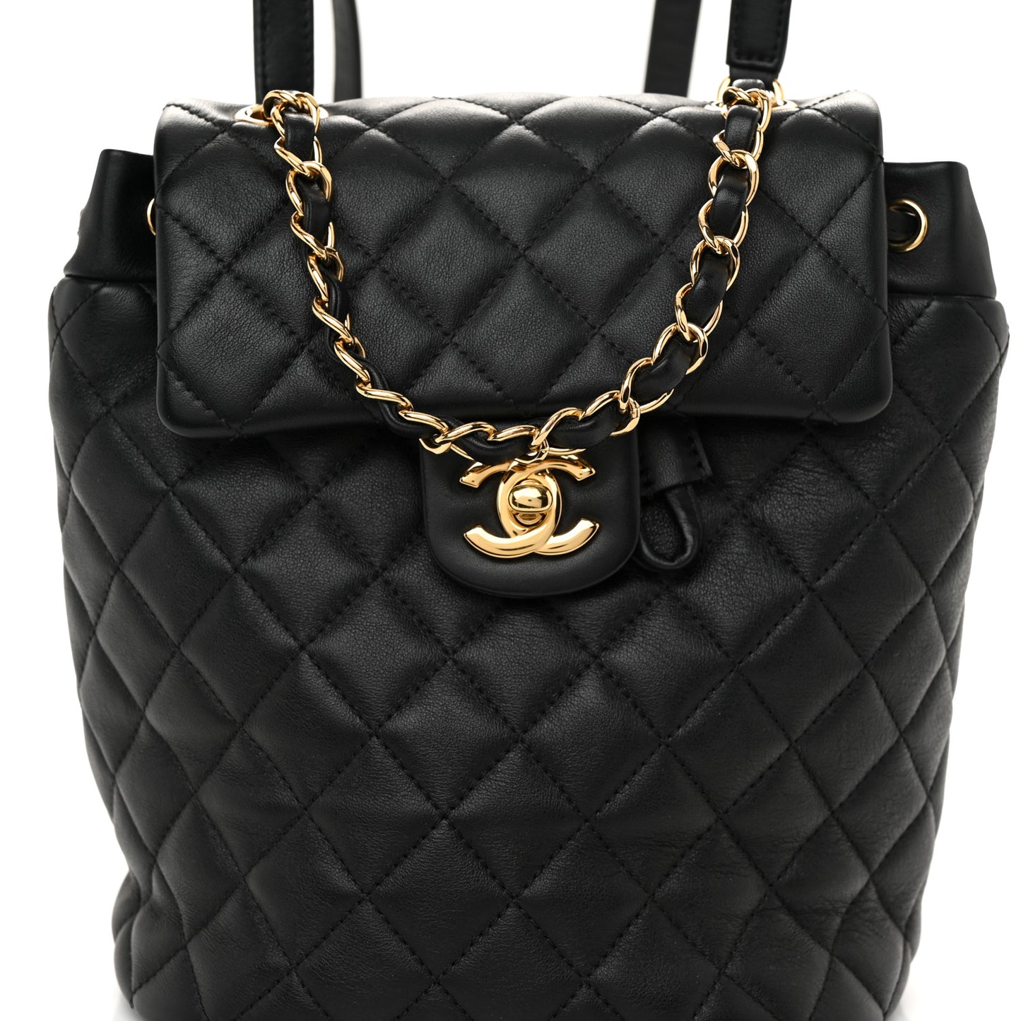 Calfskin Quilted Mini Urban Spirit Backpack Black