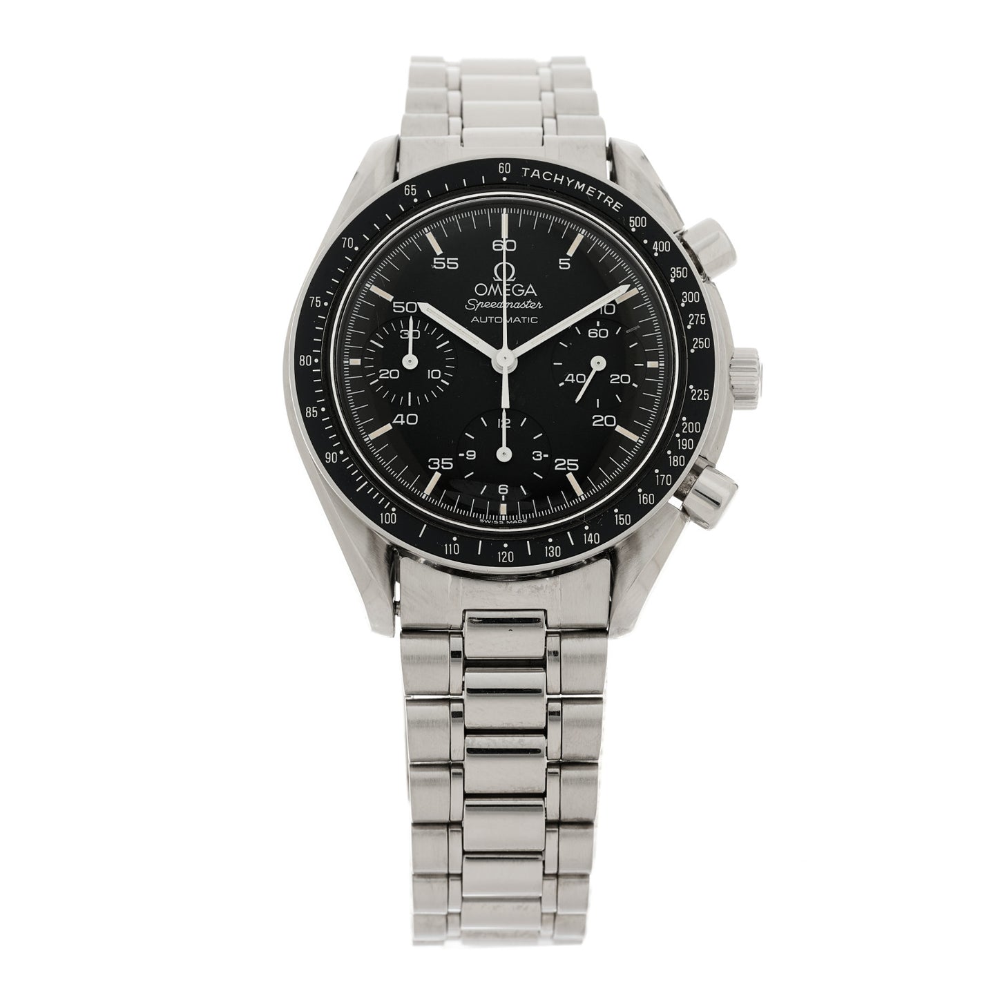 Stainless Steel 39mm Speedmaster Chronograph Automatic Watch Black 3510.50.00