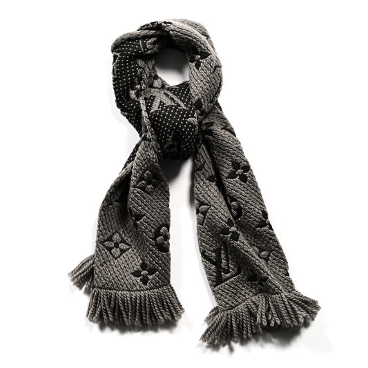 Wool Silk Logomania Scarf Verone