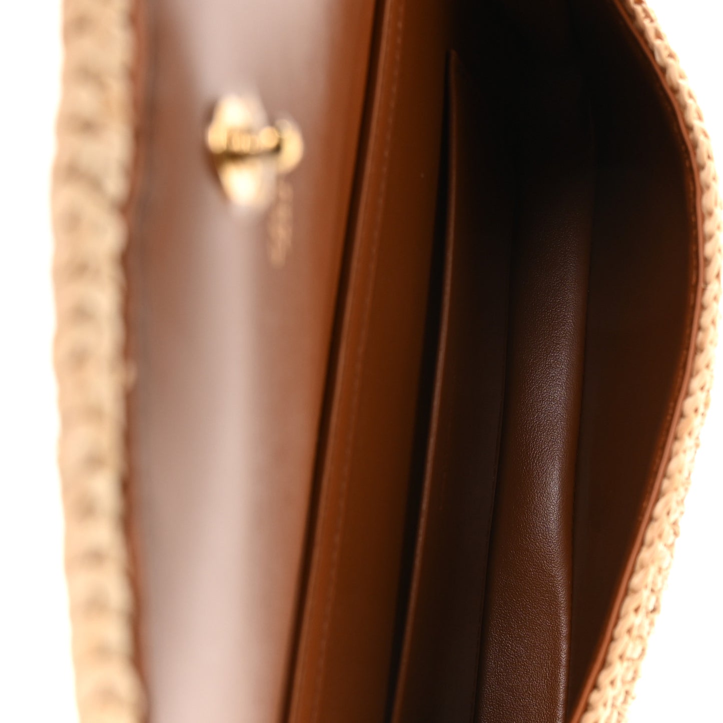 Raffia Calfskin Multipochette Natural