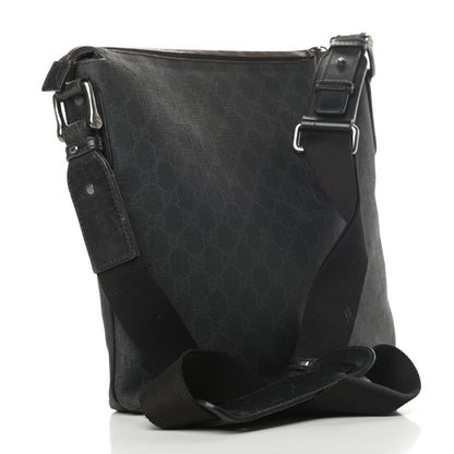 Gucci GG Supreme Monogram Crossbody Messenger Bag Black Grey 3 of 20