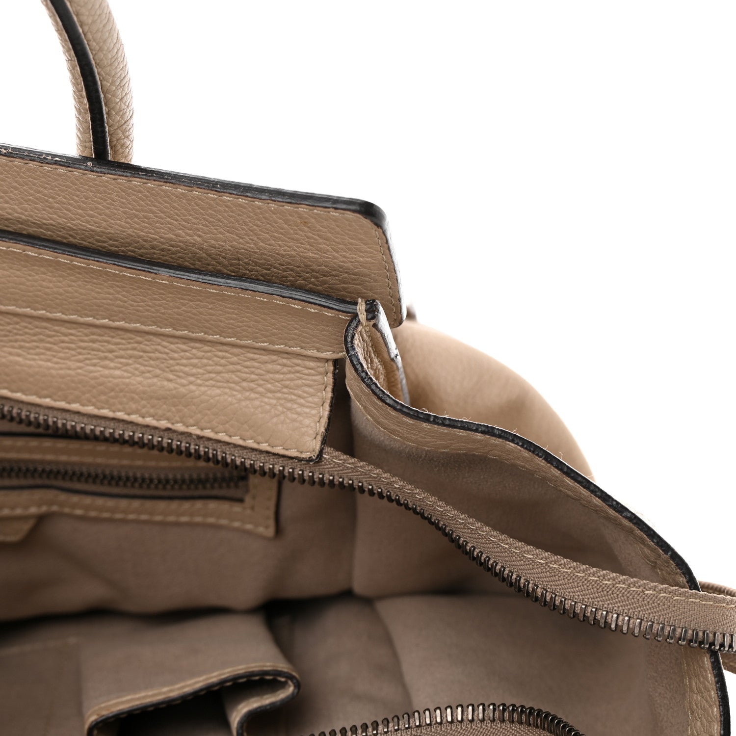 Celine Drummed Calfskin Mini Luggage Dune 16 of 26