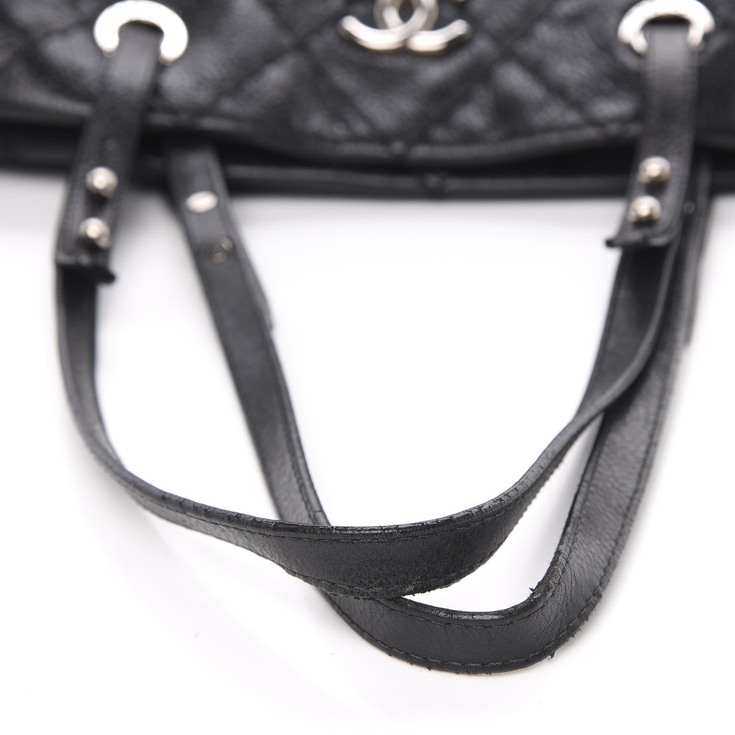 Chanel Glazed Calfskin Large On The Road Tote Black 9 of 14